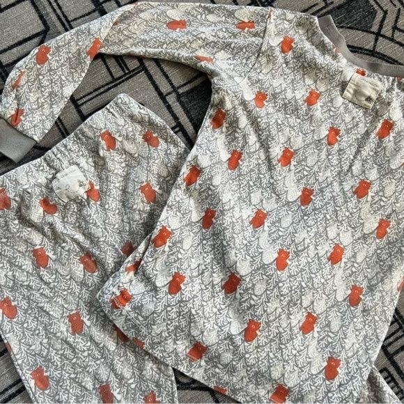 Toddler Pajama Set Bear & Tree Pattern Long Sleeve Cotton Unisex Sleepwear - Picture 7 of 9